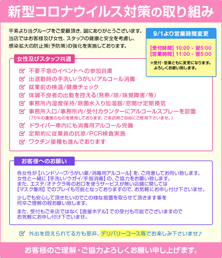 新型コロナウイルス対策の取り組み